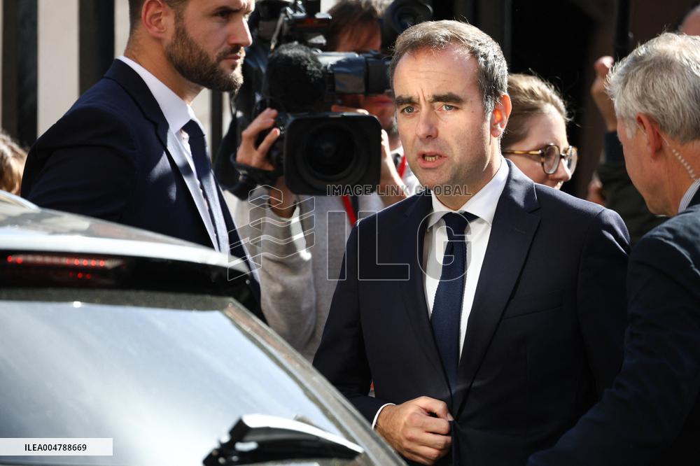 Sebastien Lecornu at Tribute Exhibition to The Victims of The October 7 Attacks - Paris