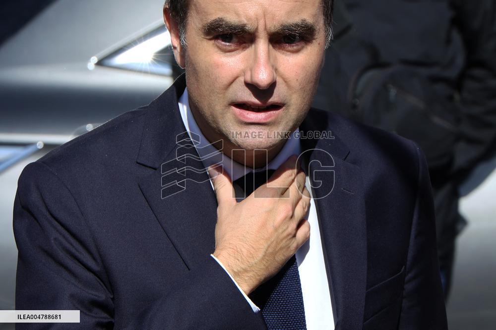 Sebastien Lecornu at Tribute Exhibition to The Victims of The October 7 Attacks - Paris