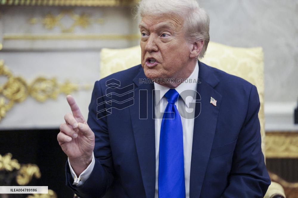 US President Donald J. Trump meets with Canadian Prime Minister Mark Carney
