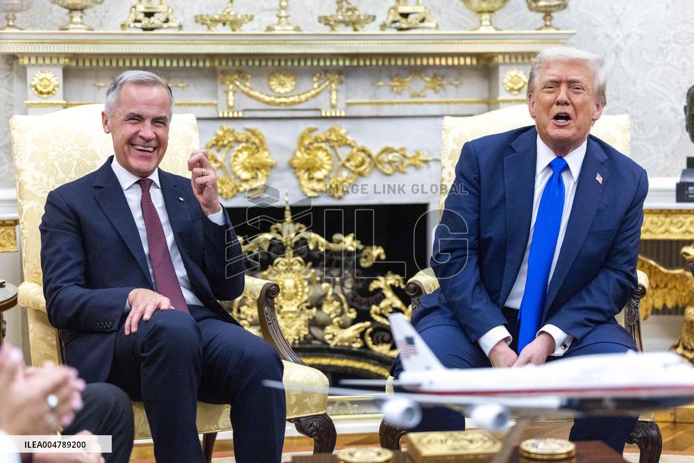 US President Donald J. Trump meets with Canadian Prime Minister Mark Carney
