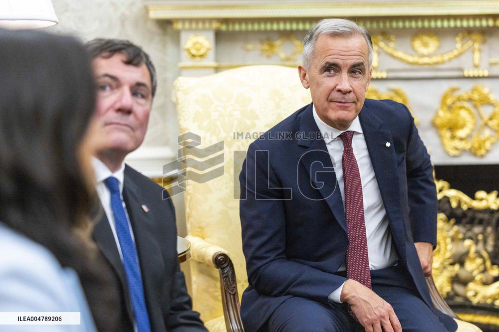 US President Donald J. Trump meets with Canadian Prime Minister Mark Carney