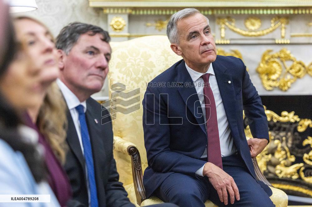 US President Donald J. Trump meets with Canadian Prime Minister Mark Carney