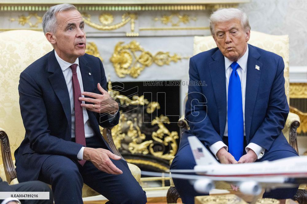 US President Donald J. Trump meets with Canadian Prime Minister Mark Carney