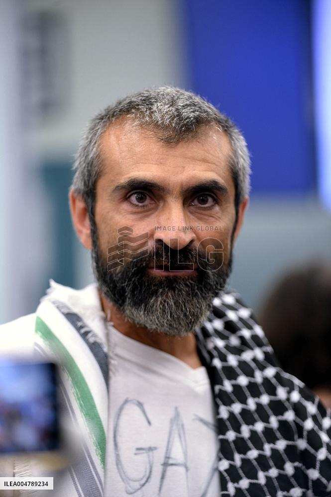 Rima Hassan and activists welcomed at Orly Airport