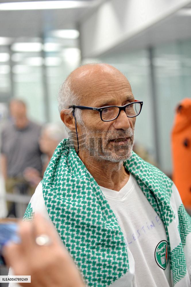 Rima Hassan and activists welcomed at Orly Airport