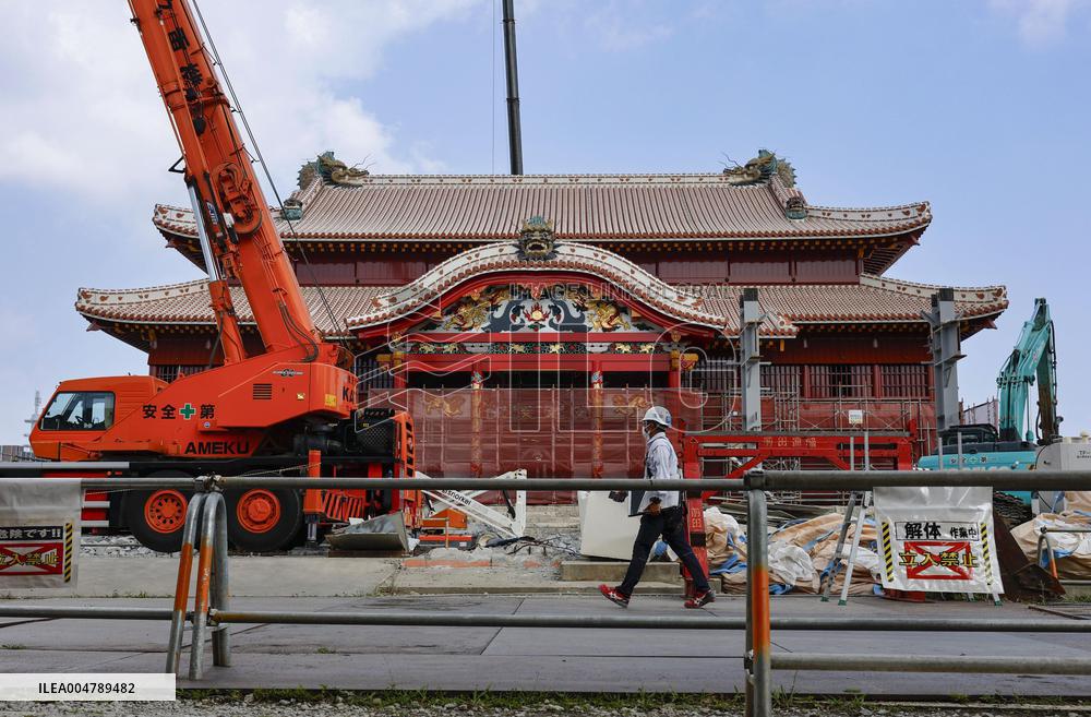 Shuri Castle exterior reconstruction completed