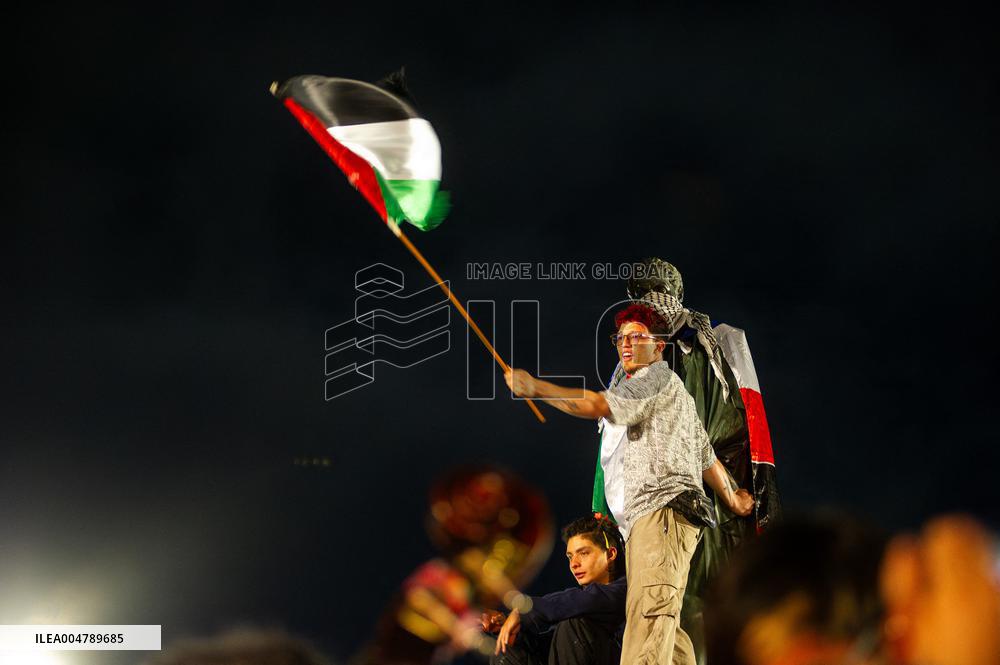 Pro-Palestine Demonstrations on the Two-year Israel Attack by Hamas