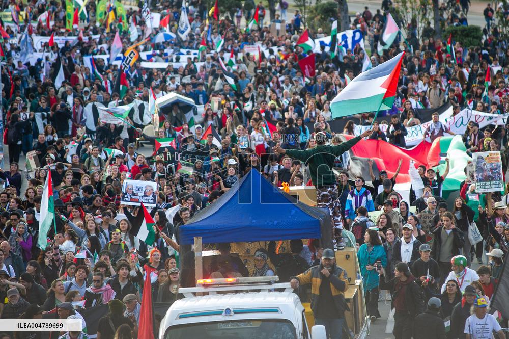 Pro-Palestine Demonstrations on the Two-year Israel Attack by Hamas