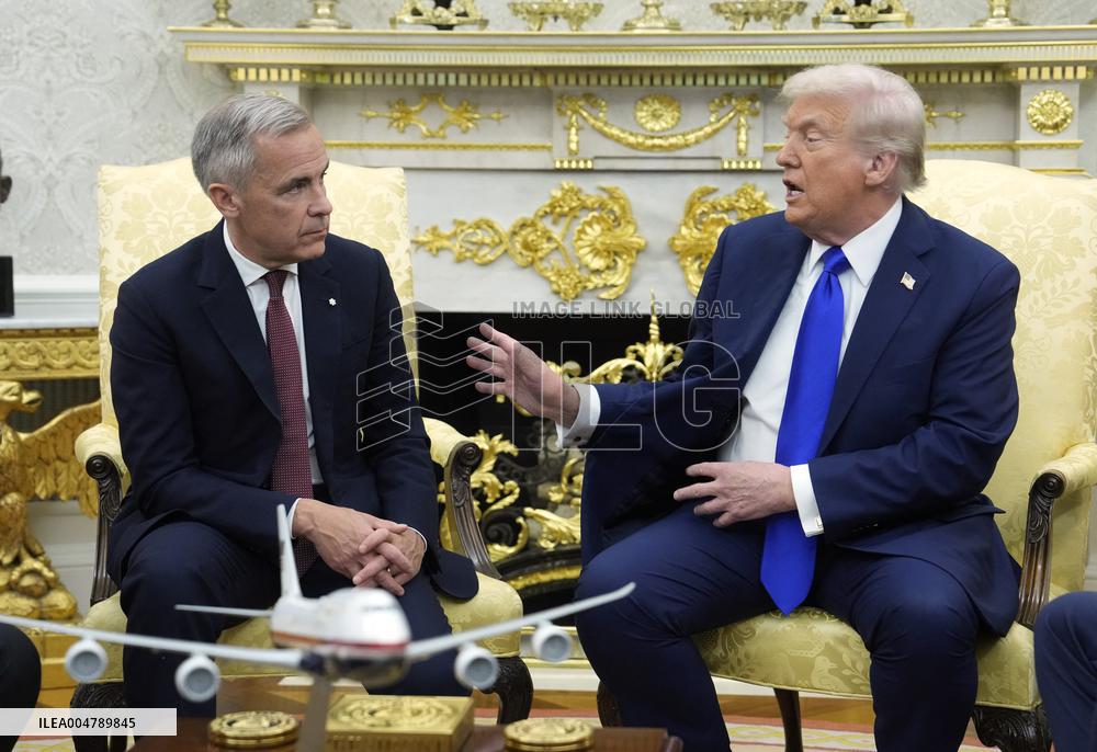 Donald Trump Meets With Mark Carney - DC