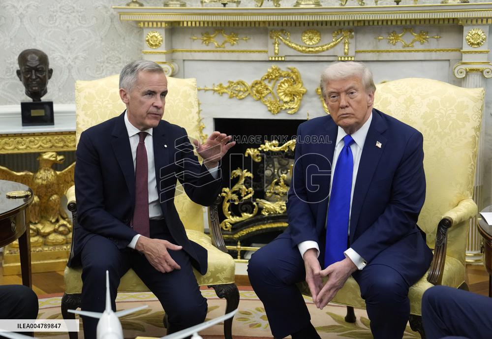 Donald Trump Meets With Mark Carney - DC