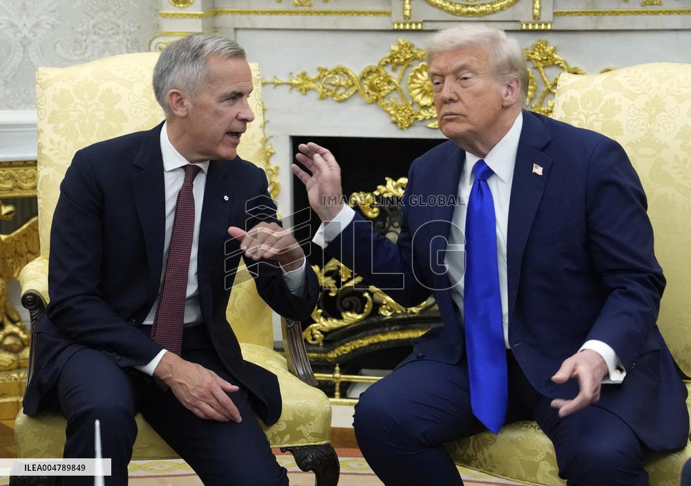 Donald Trump Meets With Mark Carney - DC