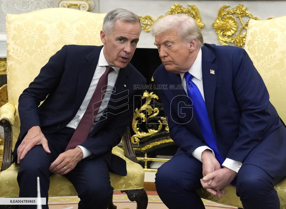 Donald Trump Meets With Mark Carney - DC
