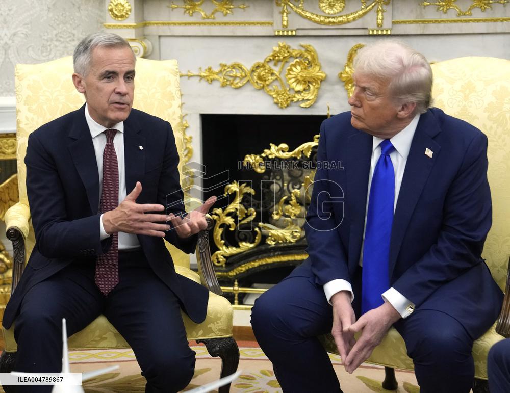 Donald Trump Meets With Mark Carney - DC