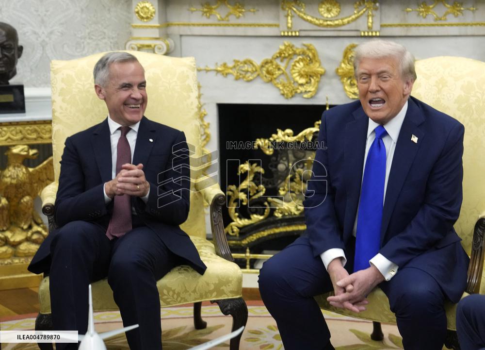 Donald Trump Meets With Mark Carney - DC
