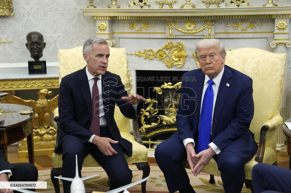 Donald Trump Meets With Mark Carney - DC