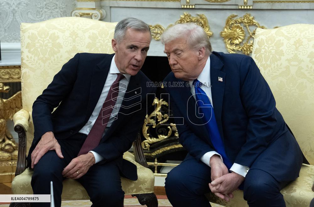 Donald Trump Meets With Mark Carney - DC