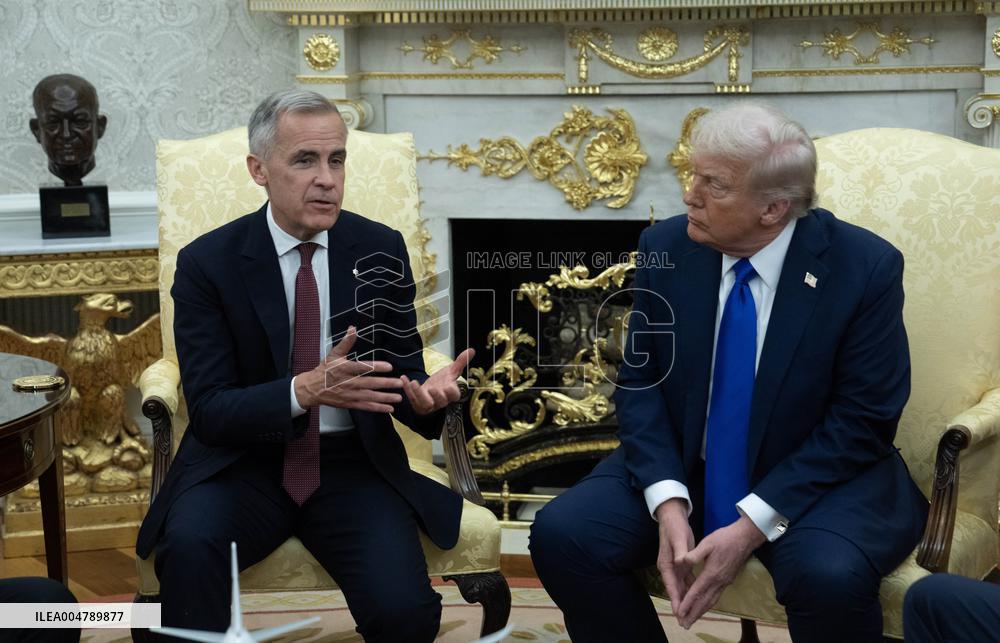 Donald Trump Meets With Mark Carney - DC