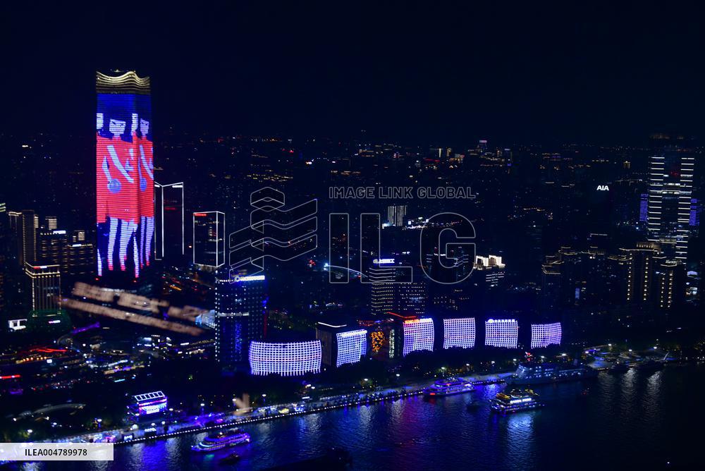 Huangpu River Skyscrapers Night View