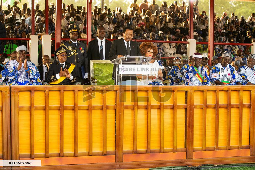 Paul Biya During His Campaign Rally - Cameroon