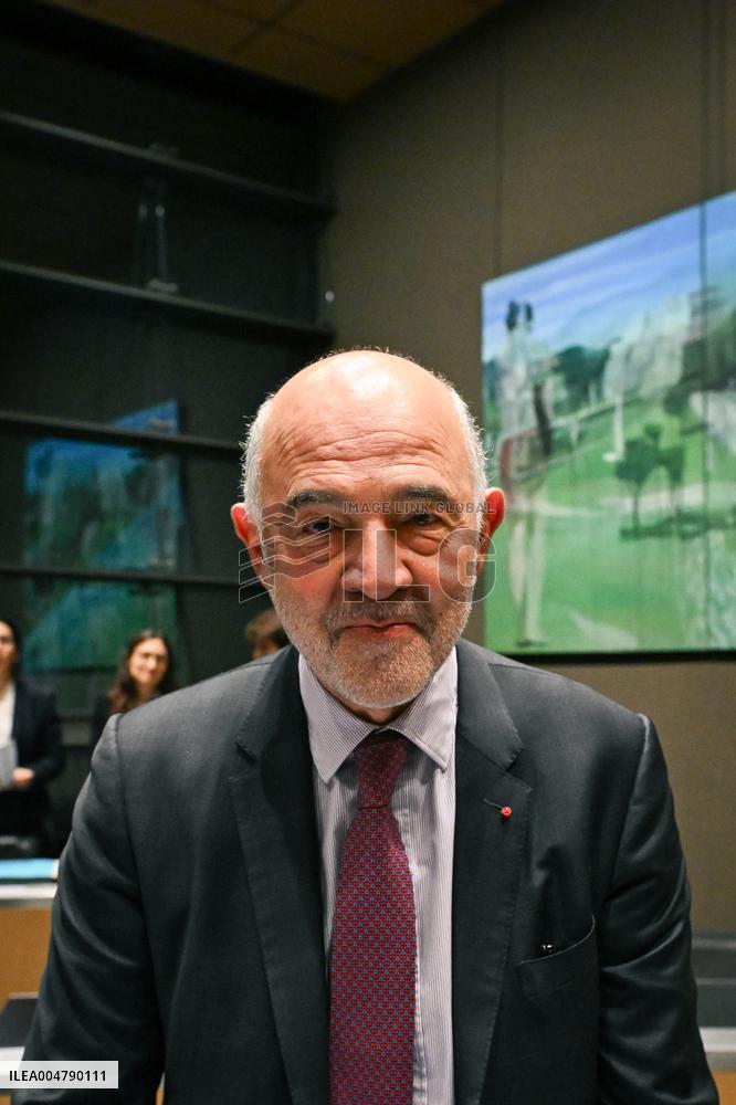 Pierre Moscovici hearing before the Finance and Cultural Affairs and Education Committees in Paris FA