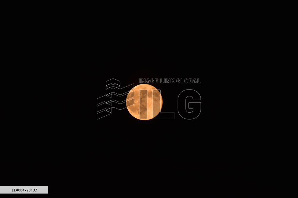 October Full Harvest Moon In Srinagar - India