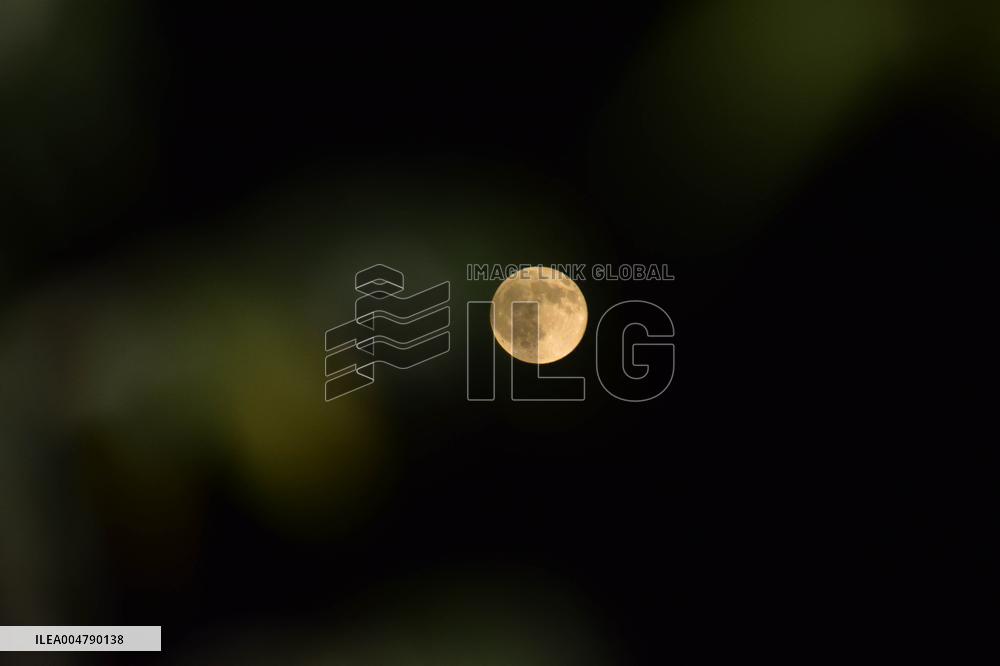 October Full Harvest Moon In Srinagar - India