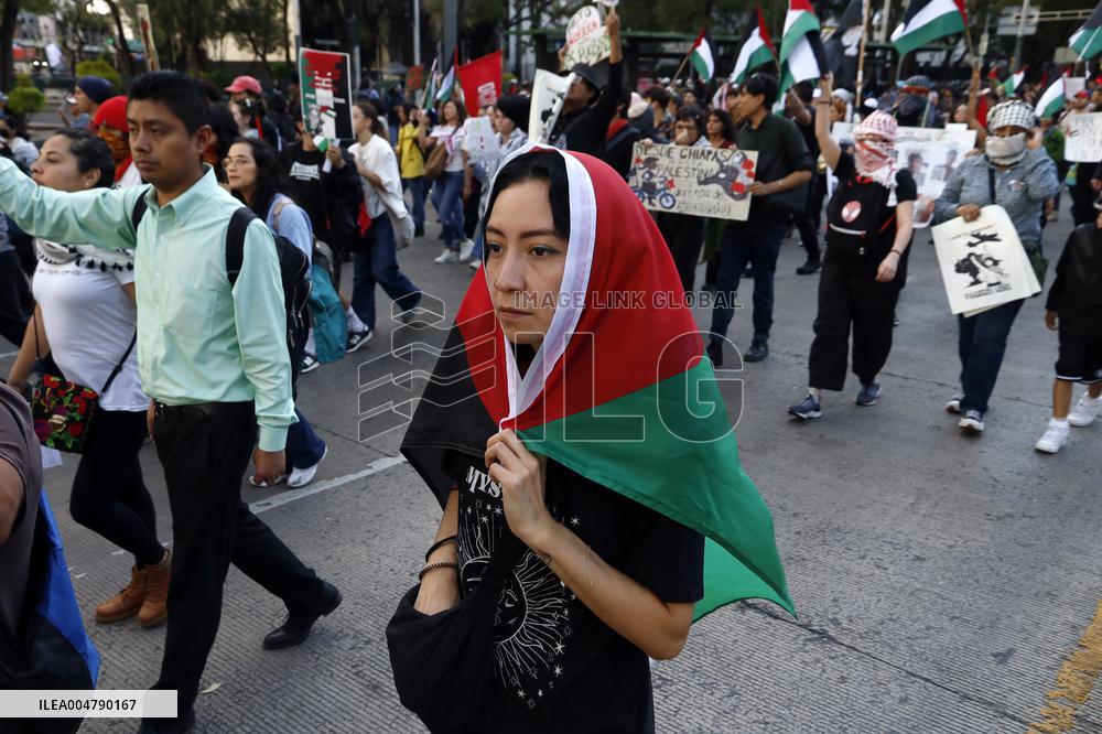 Demonstrator for a Free Palestine State - Mexico City