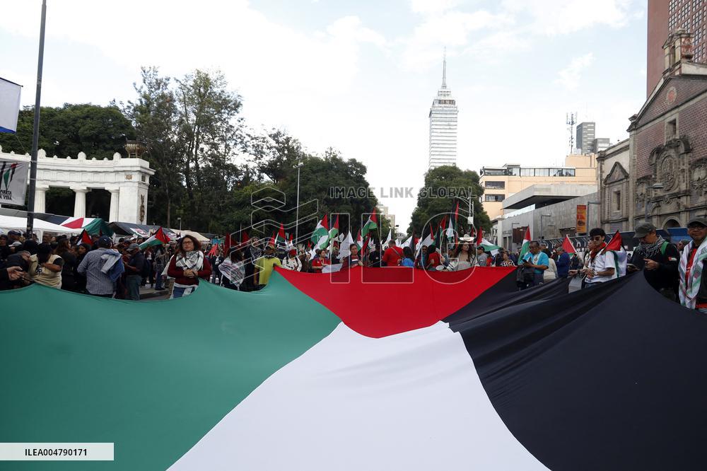Demonstrator for a Free Palestine State - Mexico City