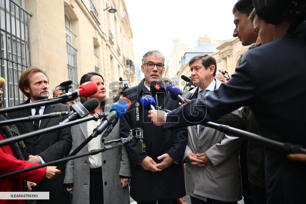 PM Lecornu Meets With Socialist Party Heads - Paris