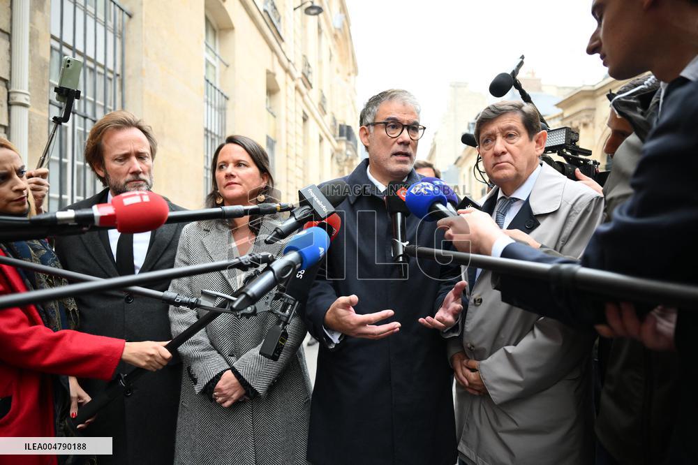 PM Lecornu Meets With Socialist Party Heads - Paris