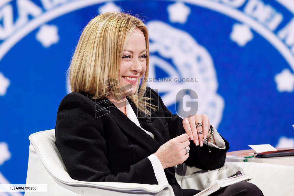 Giorgia Meloni Guest on The Programme "Cinque Minuti" - Rome
