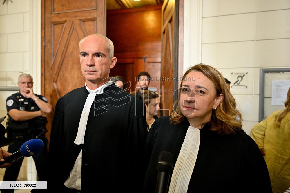 Lawyers Darrigade and Menviell At Mazan Rape Case Appeal Trial - Nimes