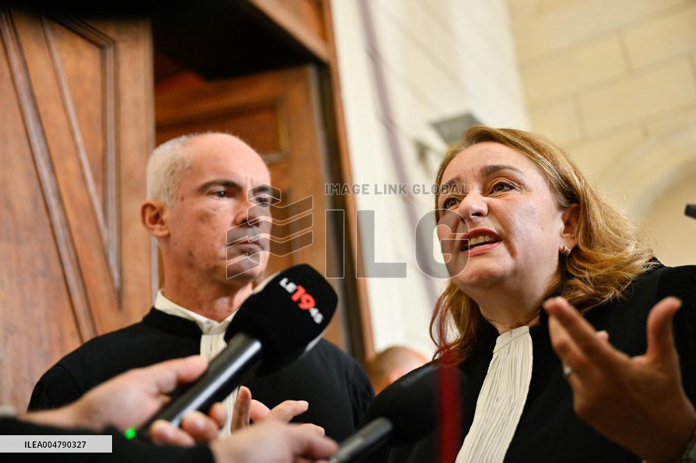 Lawyers Darrigade and Menviell At Mazan Rape Case Appeal Trial - Nimes