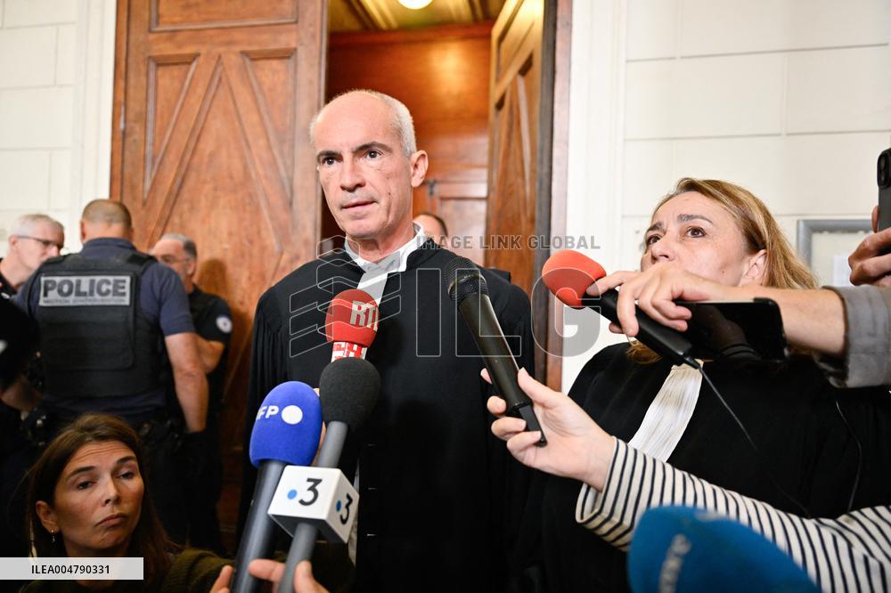 Lawyers Darrigade and Menviell At Mazan Rape Case Appeal Trial - Nimes