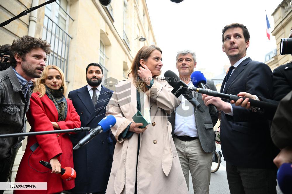 PM Lecornu Meets With Ecologist Party Heads - Paris