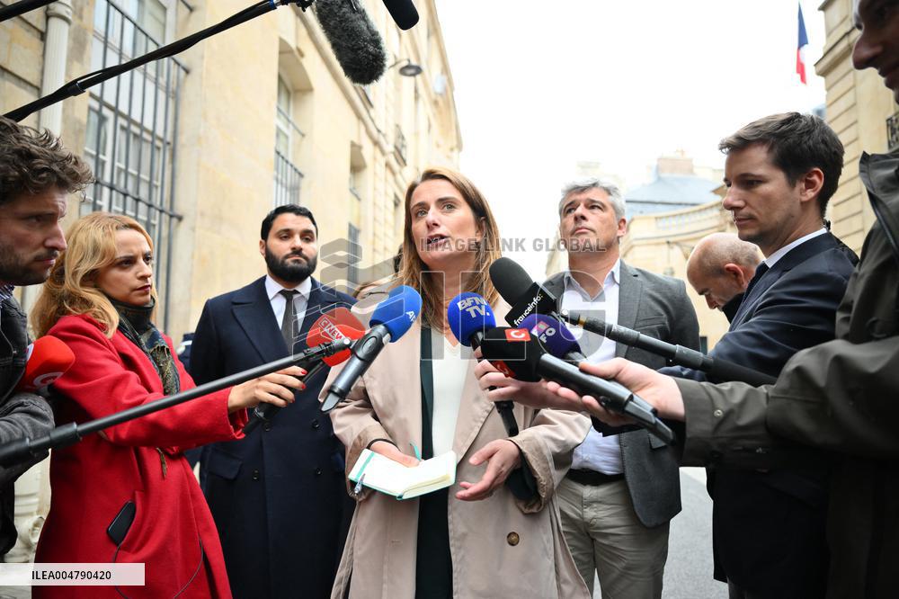 PM Lecornu Meets With Ecologist Party Heads - Paris