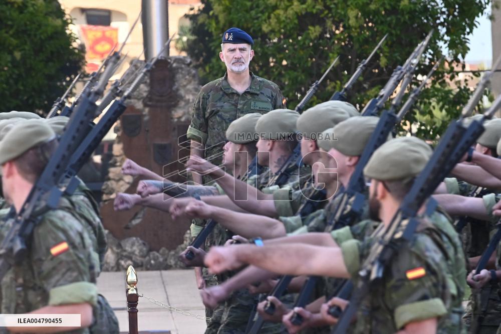 King Felipe Visits The Logistics Academy Of The Spanish Army - Calatayud