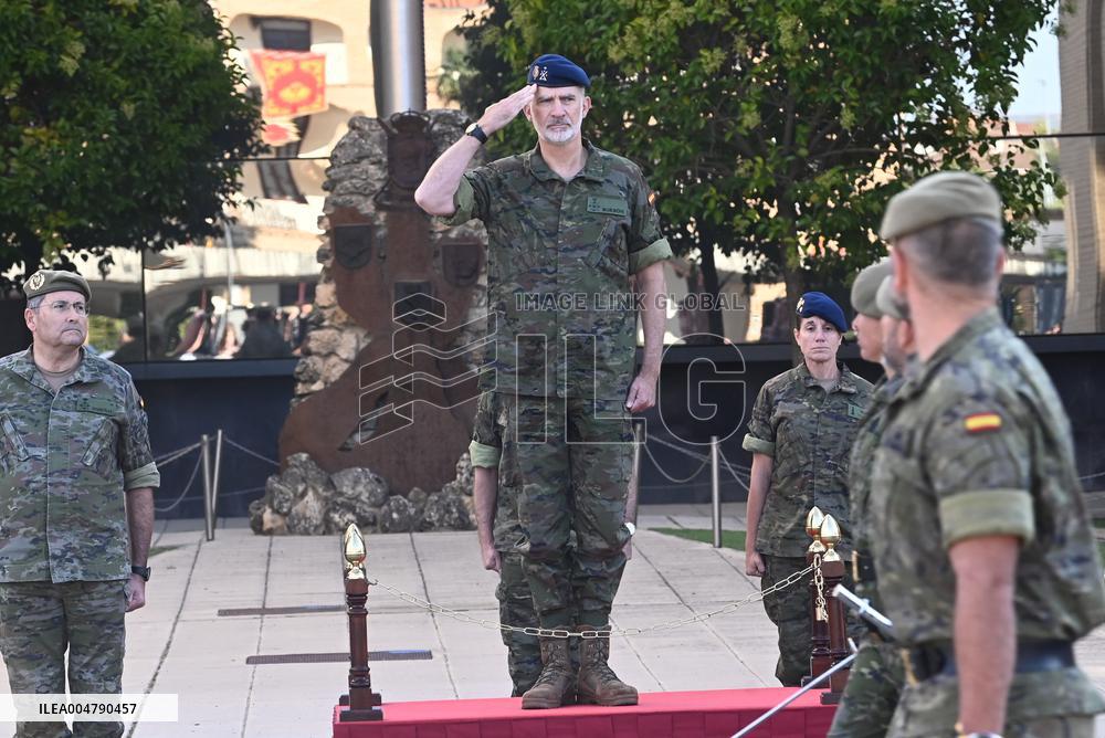 King Felipe Visits The Logistics Academy Of The Spanish Army - Calatayud