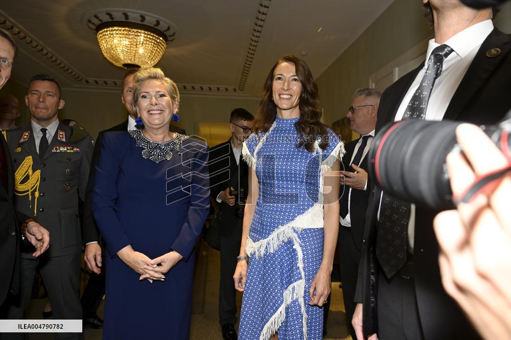 Islannin presidenttipari valtiovierailulla Suomessa