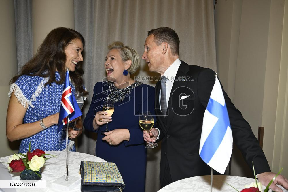 Islannin presidenttipari valtiovierailulla Suomessa