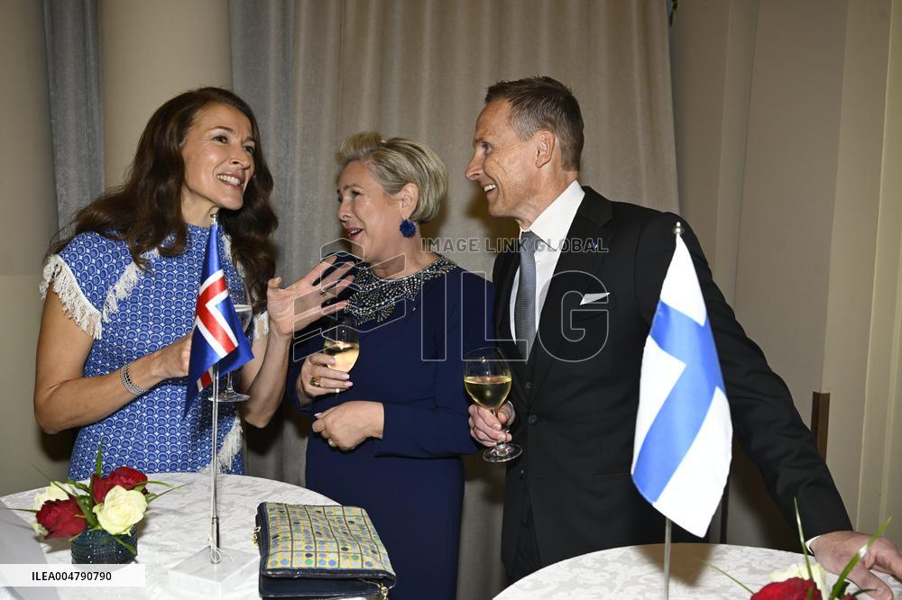 Islannin presidenttipari valtiovierailulla Suomessa