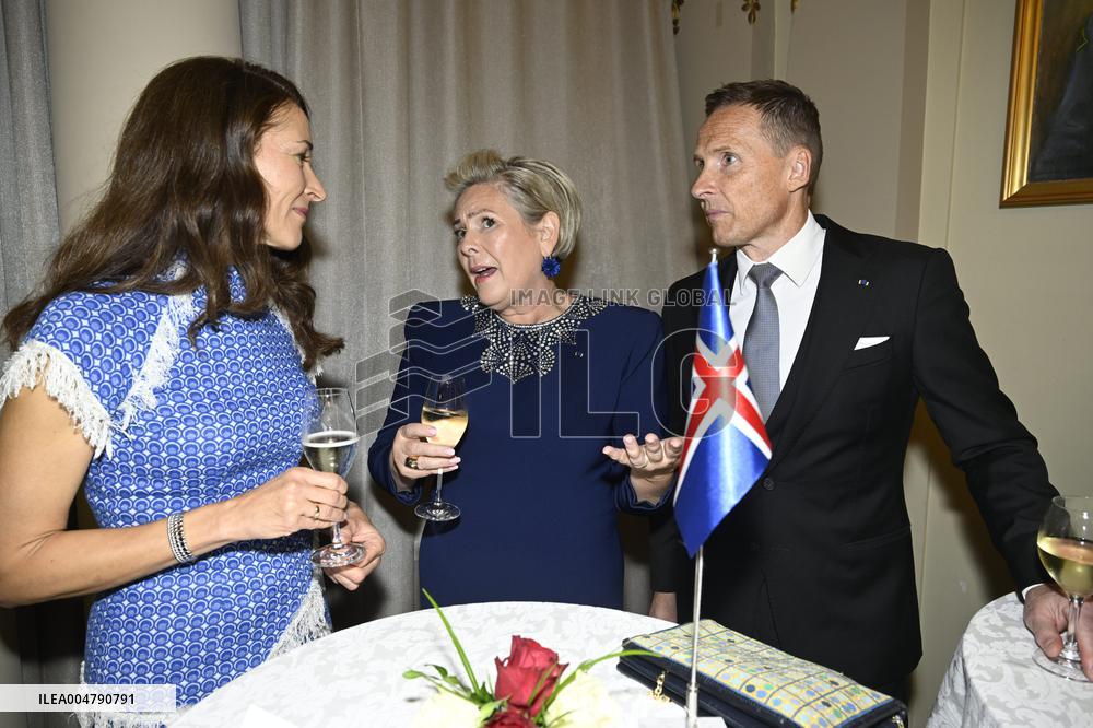 Islannin presidenttipari valtiovierailulla Suomessa