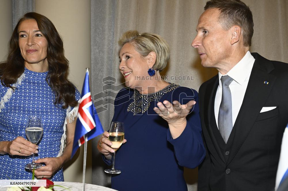 Islannin presidenttipari valtiovierailulla Suomessa