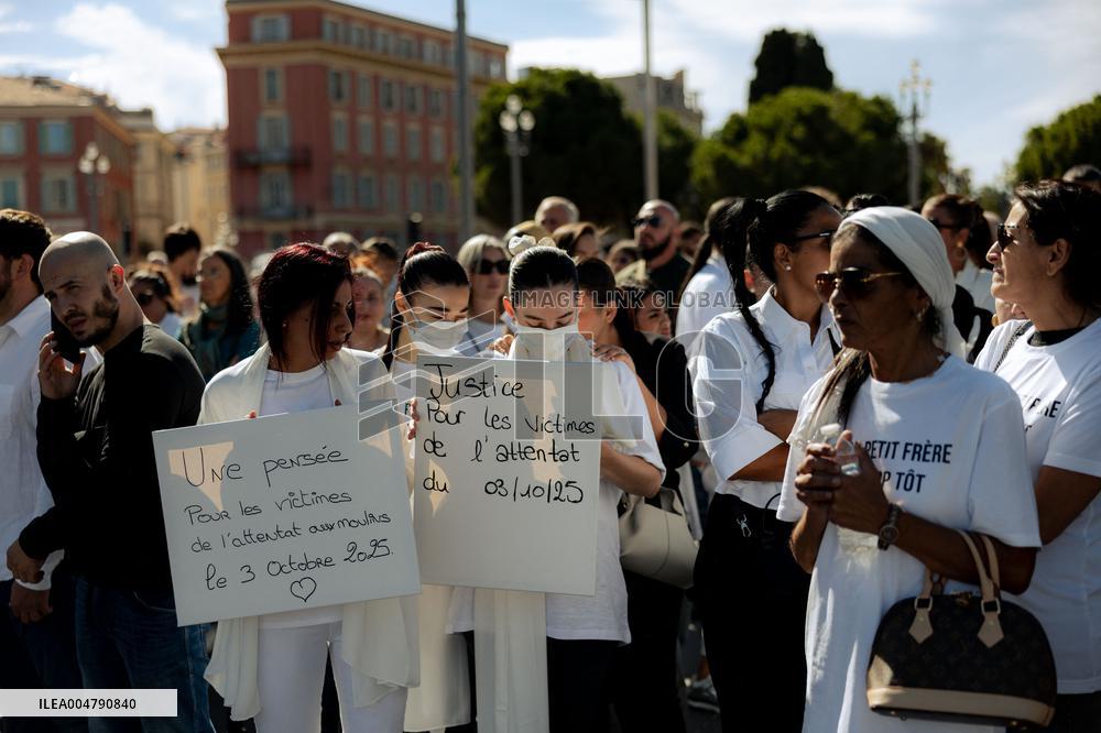 Tribute to The Victims of The Shooting on 3 October 2025 in Les Moulins - Nice