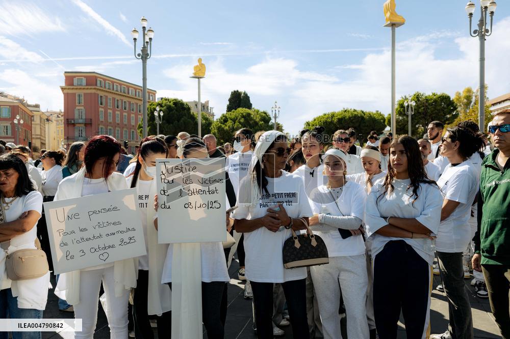 Tribute to The Victims of The Shooting on 3 October 2025 in Les Moulins - Nice