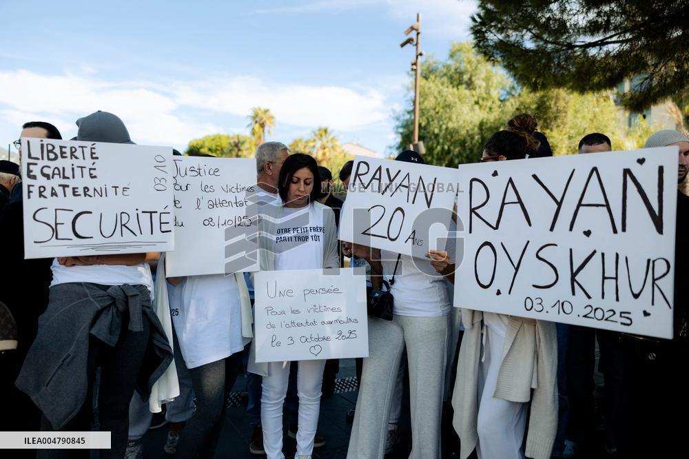 Tribute to The Victims of The Shooting on 3 October 2025 in Les Moulins - Nice