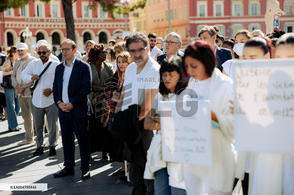 Tribute to The Victims of The Shooting on 3 October 2025 in Les Moulins - Nice