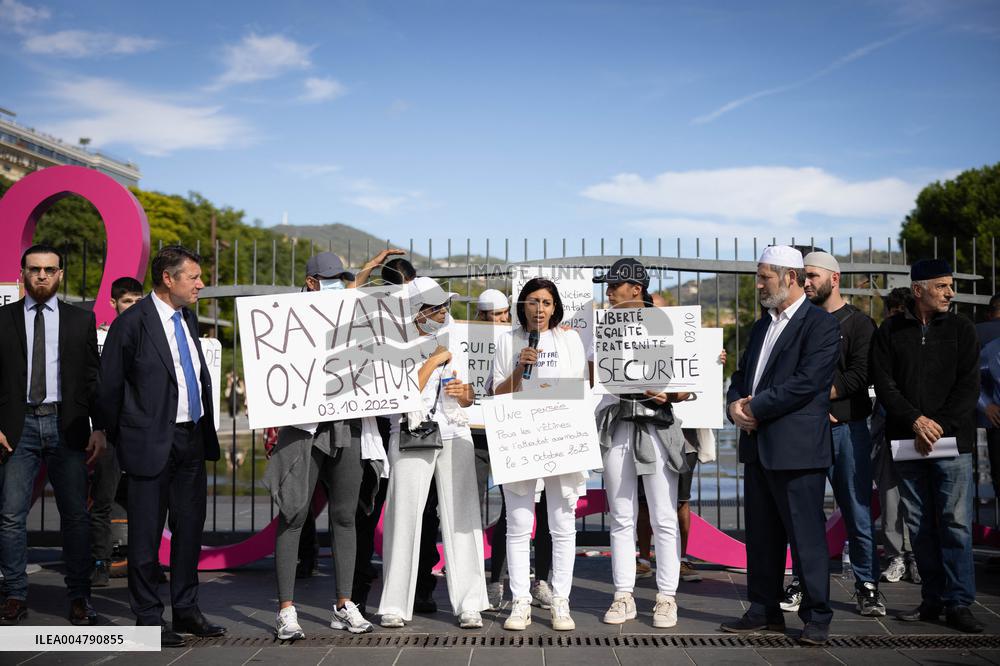 Tribute to The Victims of The Shooting on 3 October 2025 in Les Moulins - Nice