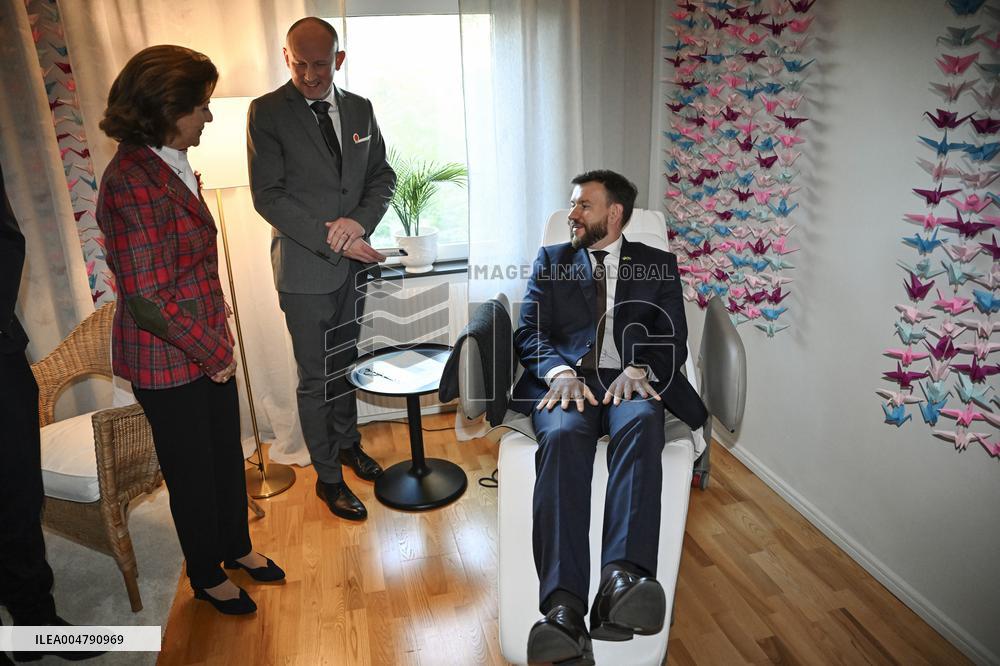 QUEEN SILVIA VISITS SILVIAHEMMET