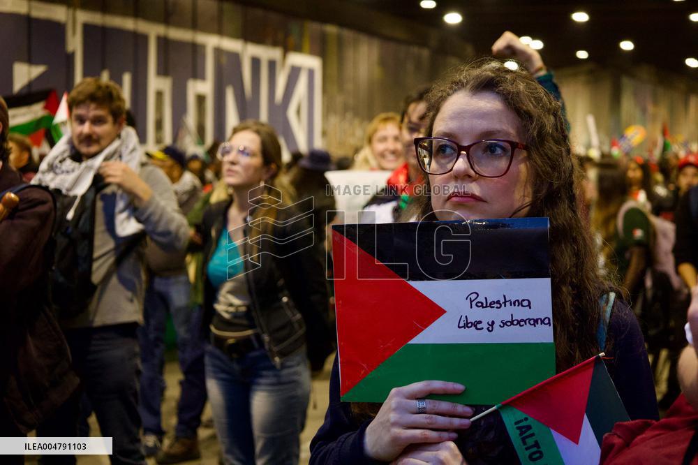 Pro-Palestine Demonstrations on the Two-year Israel Attack by Hamas